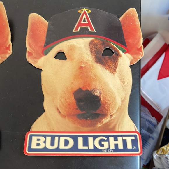 Vintage Bud Light "I'm a Spud Mackenzie Fan" Paper Fan 1987 the A’s base… - Picture 2 of 8